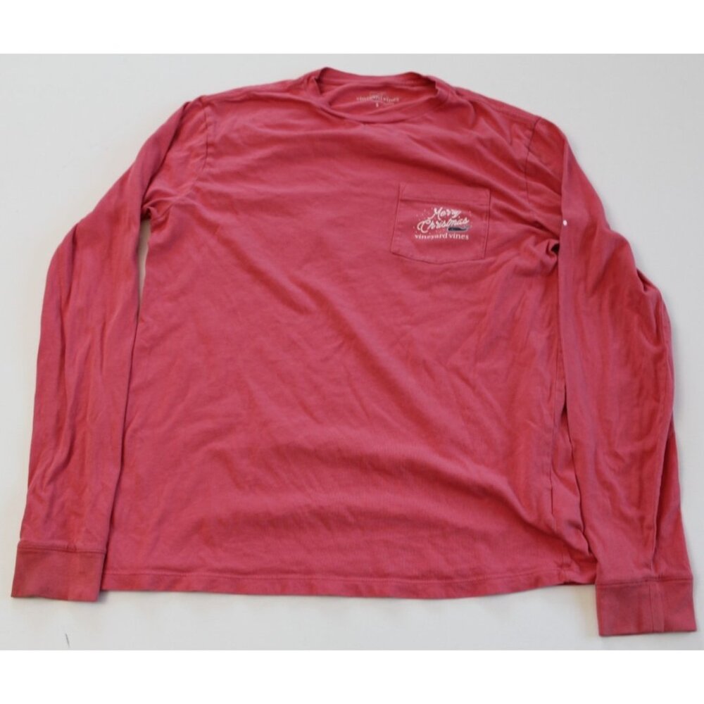 Vineyard Vines Merry Christmas Men's Long Sleeve Shirt Size S‎
